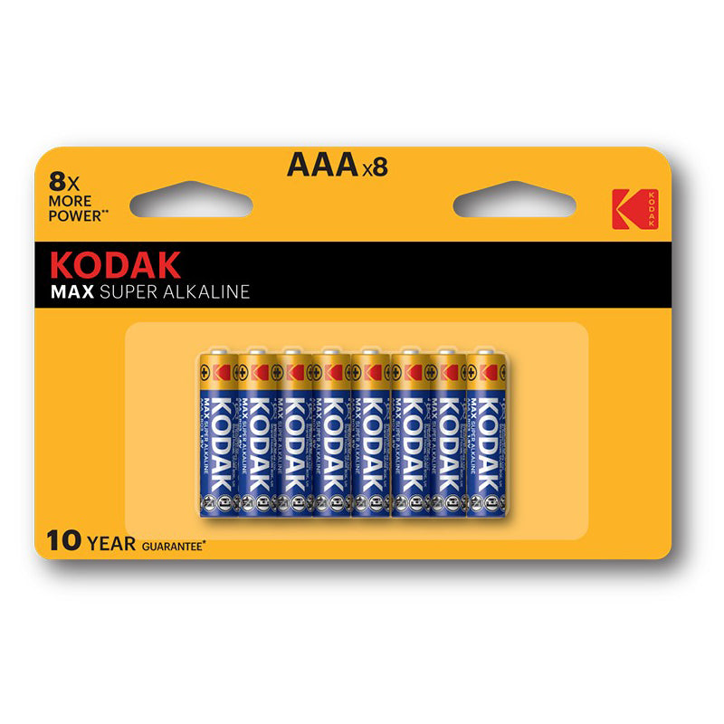 Batéria Kodak Max Super Alkaline, AAA / LR3, Sada 8 kusov
