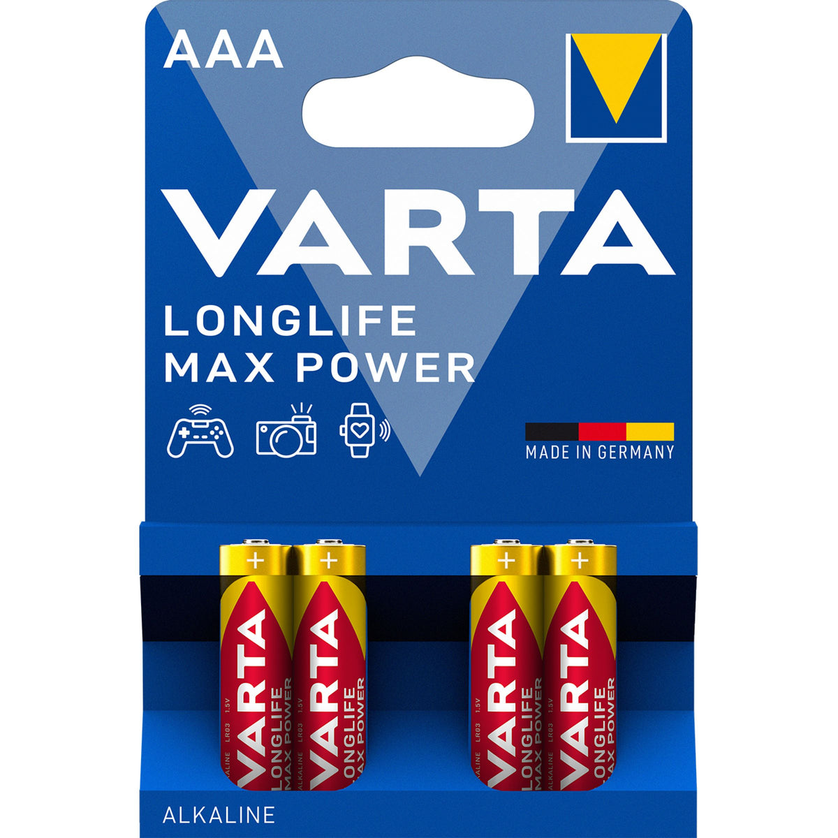 Batéria Varta Longlife Max Power 4703, AAA / LR3, Sada 4 kusov