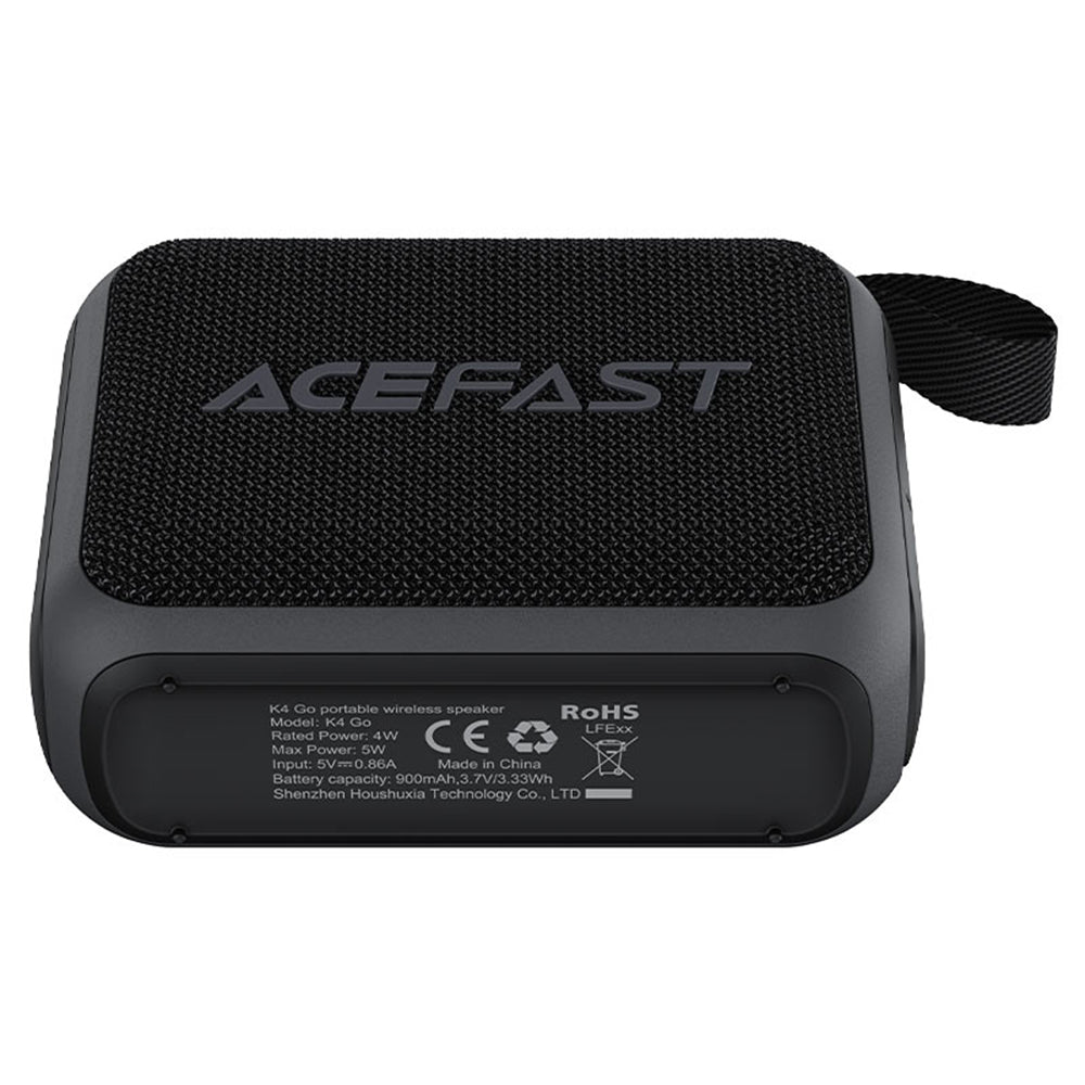 Prenosný Bluetooth reproduktor Acefast K4 Go, 5W, Vodotesný, Čierny
