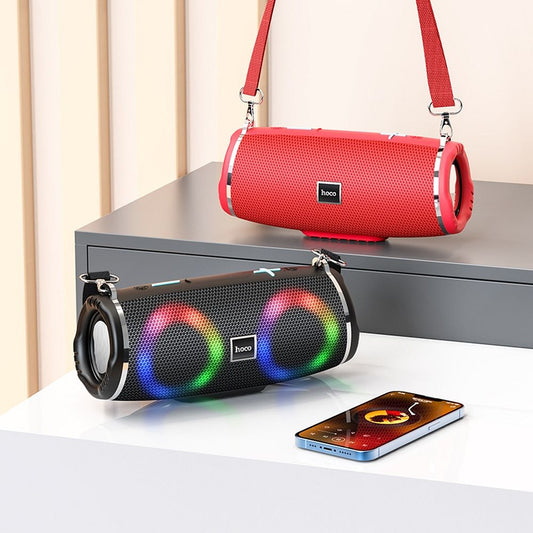 Prenosný Bluetooth reproduktor HOCO HC12, 10W, RGB, Vodotesný, Čierny