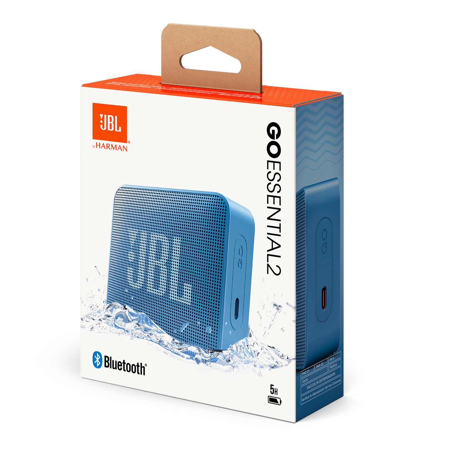 Prenosný Bluetooth reproduktor JBL Go Essential 2, 3.1W, Pro Sound, Vodotesný, Modrý JBLGOES2BLUCN