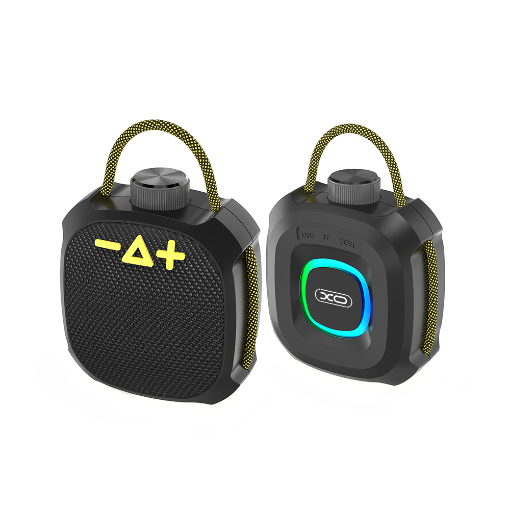 Prenosný Bluetooth reproduktor XO Design F77, TWS, RGB, Vodotesný, Čierny