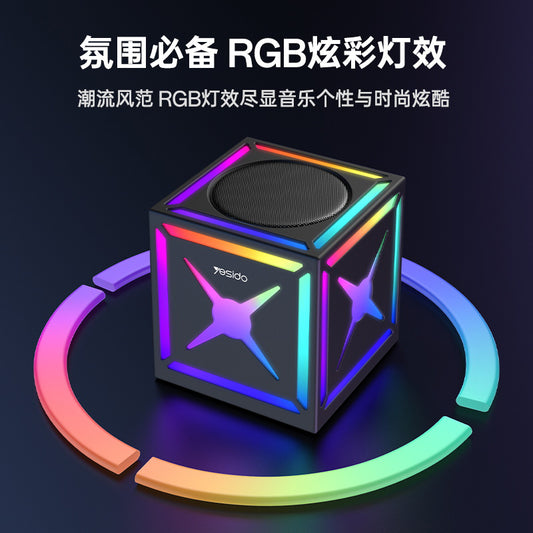 Bluetooth reproduktor Yesido YSW34, 8W, RGB, čierny