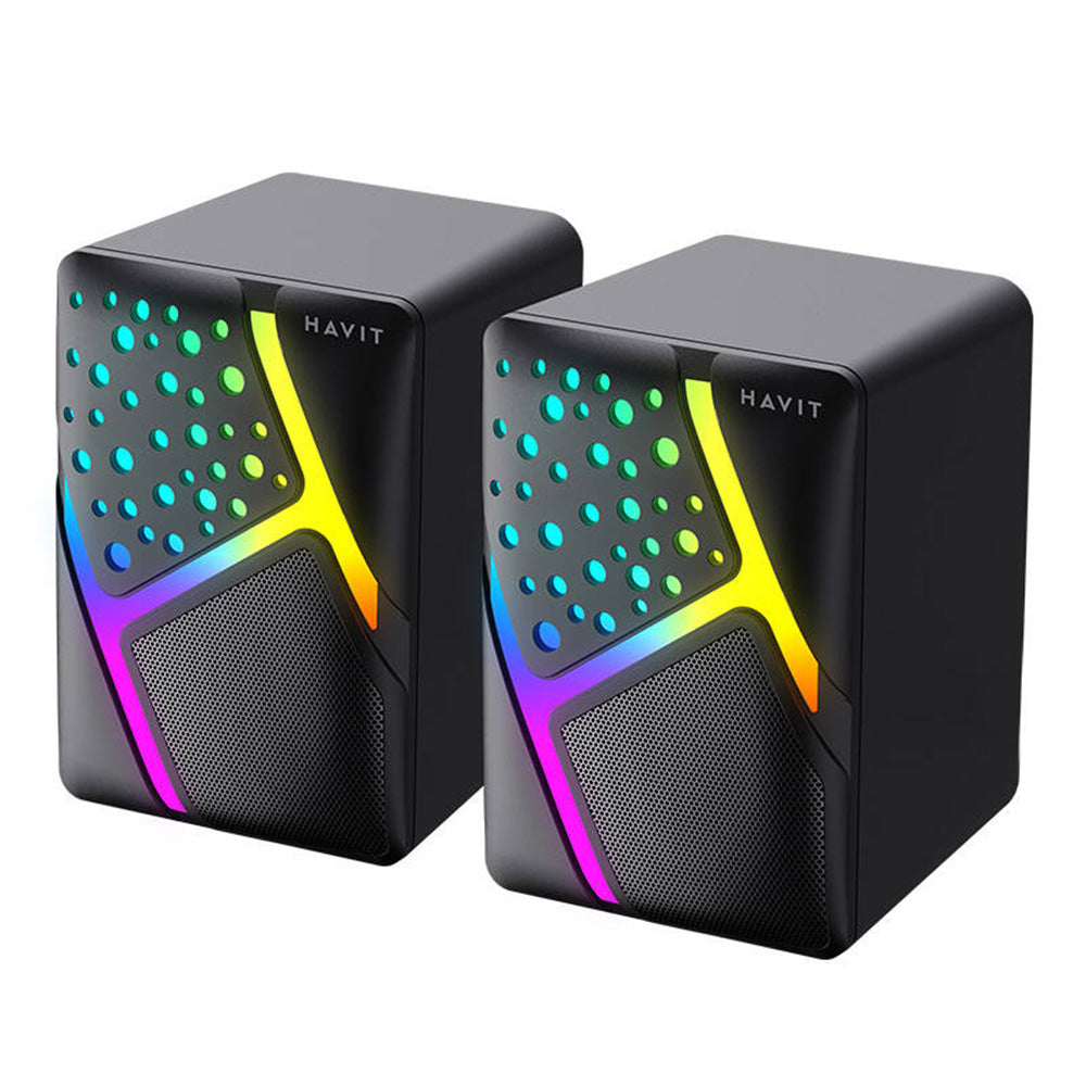 Reproduktory Gaming HAVIT SK763, 2 x 3W, RGB, USB-A, Čierne