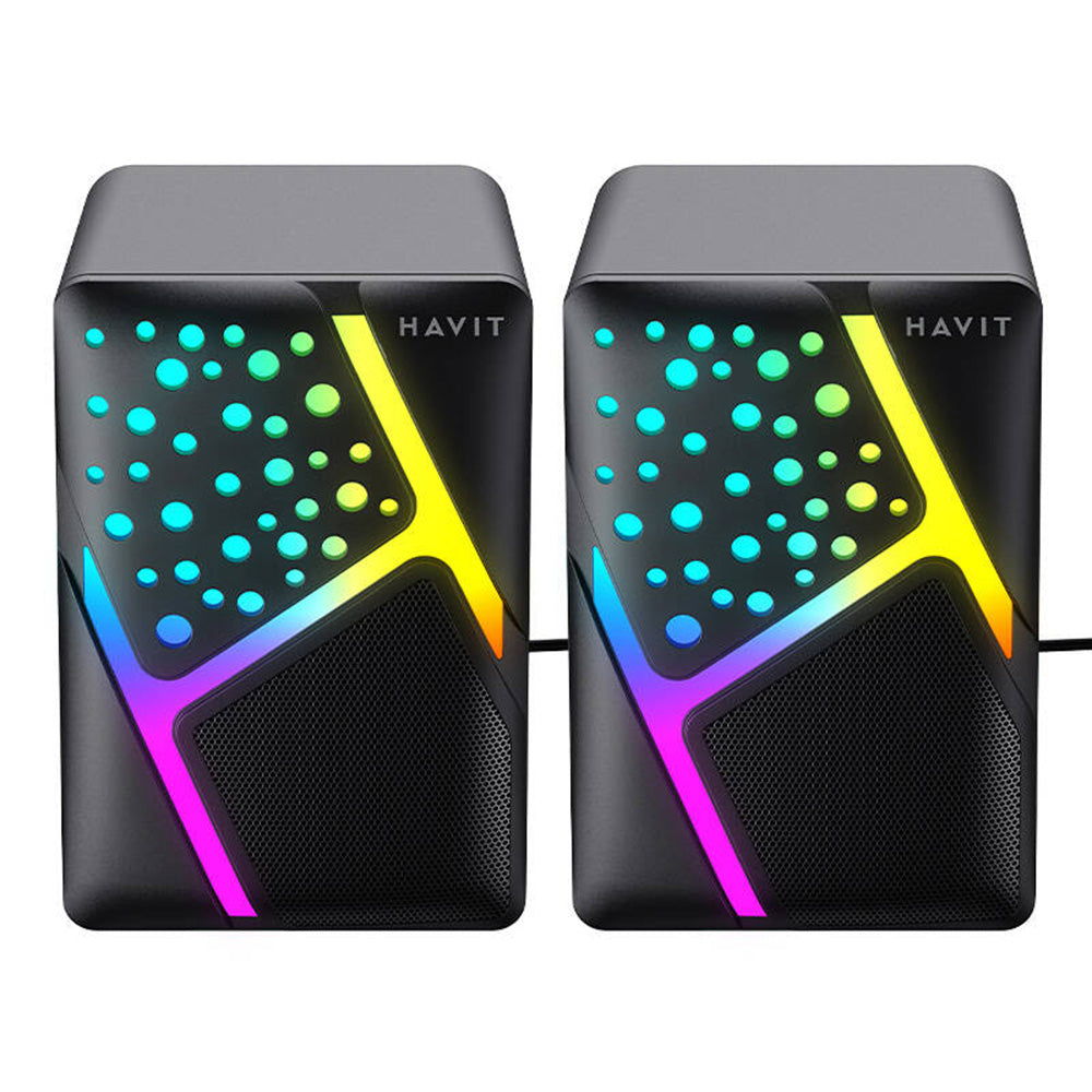 Reproduktory Gaming HAVIT SK763, 2 x 3W, RGB, USB-A, Čierne