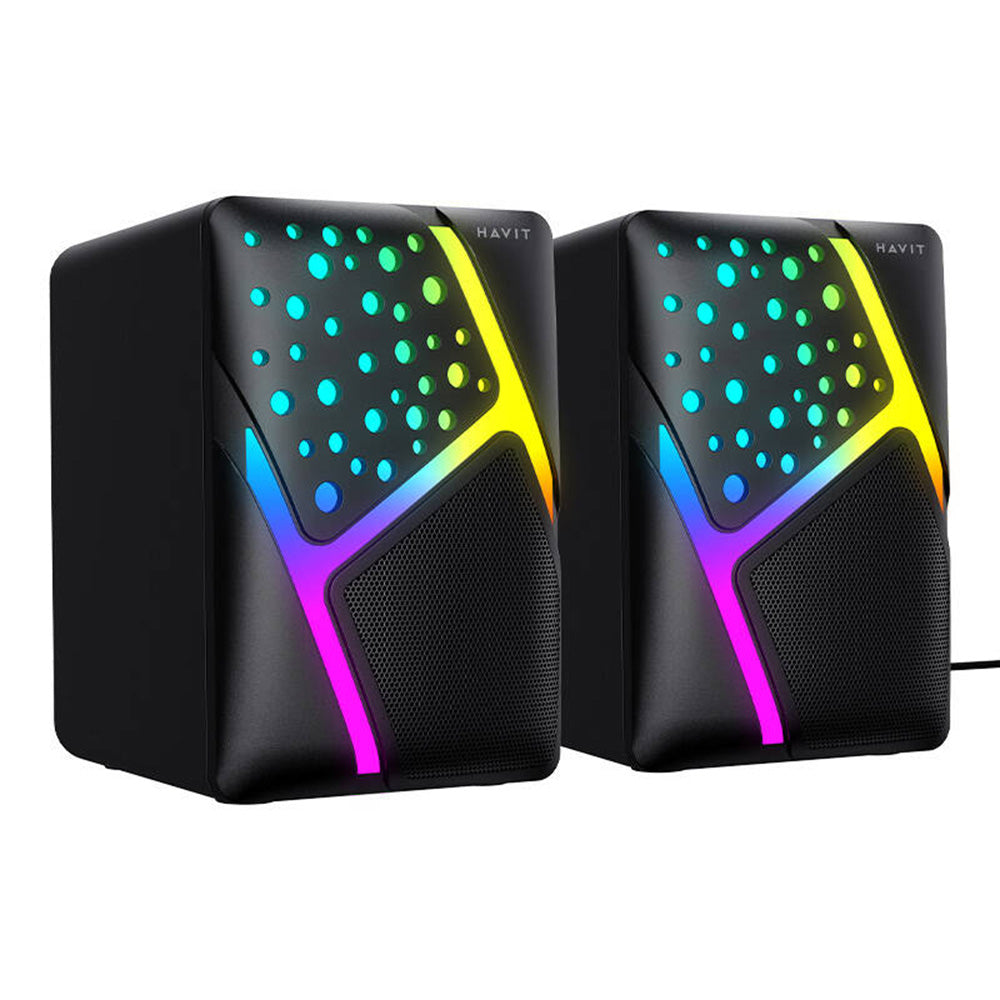 Reproduktory Gaming HAVIT SK763, 2 x 3W, RGB, USB-A, Čierne