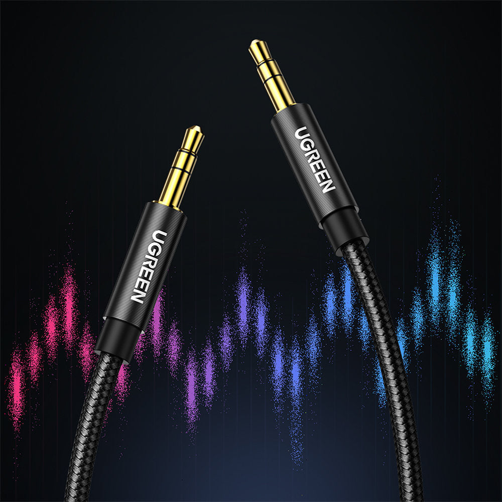 Audio kábel 3.5mm - 3.5mm UGREEN AV112, 1m, Čierny