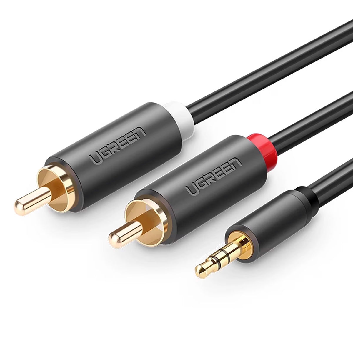 Audio kábel 3.5mm - 2 x RCA UGREEN AV102, 2m, Čierny