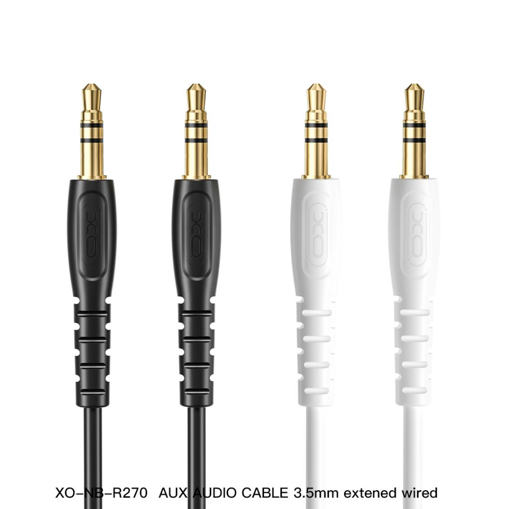 Audio kábel 3.5mm - 3.5mm XO Design NB-R270, 1m, Biely