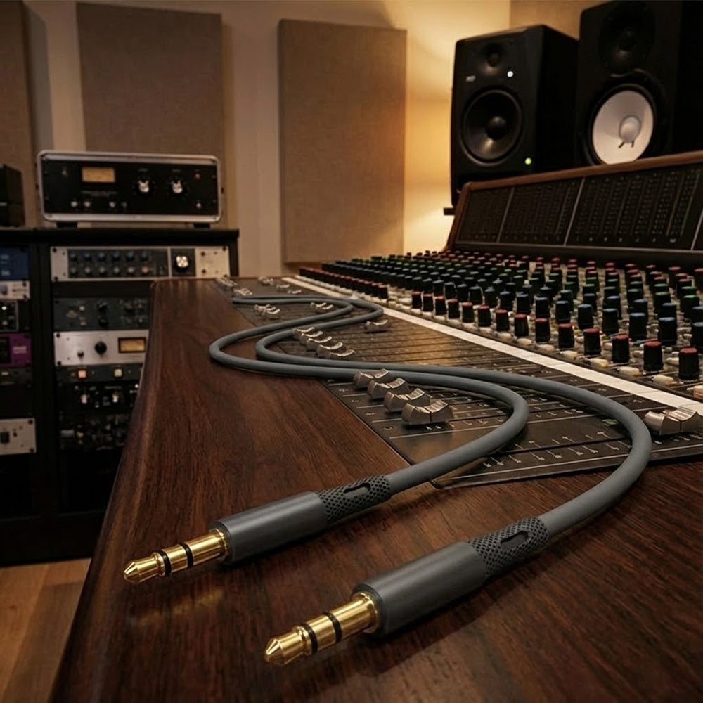 Audio kábel 3.5mm - 3.5mm Techsuit AC3 SoundFlex, 1m, Sivý