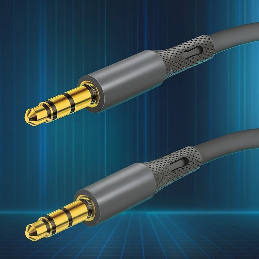Audio kábel 3.5mm - 3.5mm Techsuit AC3 SoundFlex, 1m, Sivý