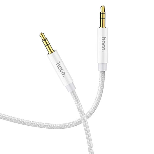 Audio kábel 3,5 mm - 3,5 mm HOCO UPA19, 1 m, strieborný