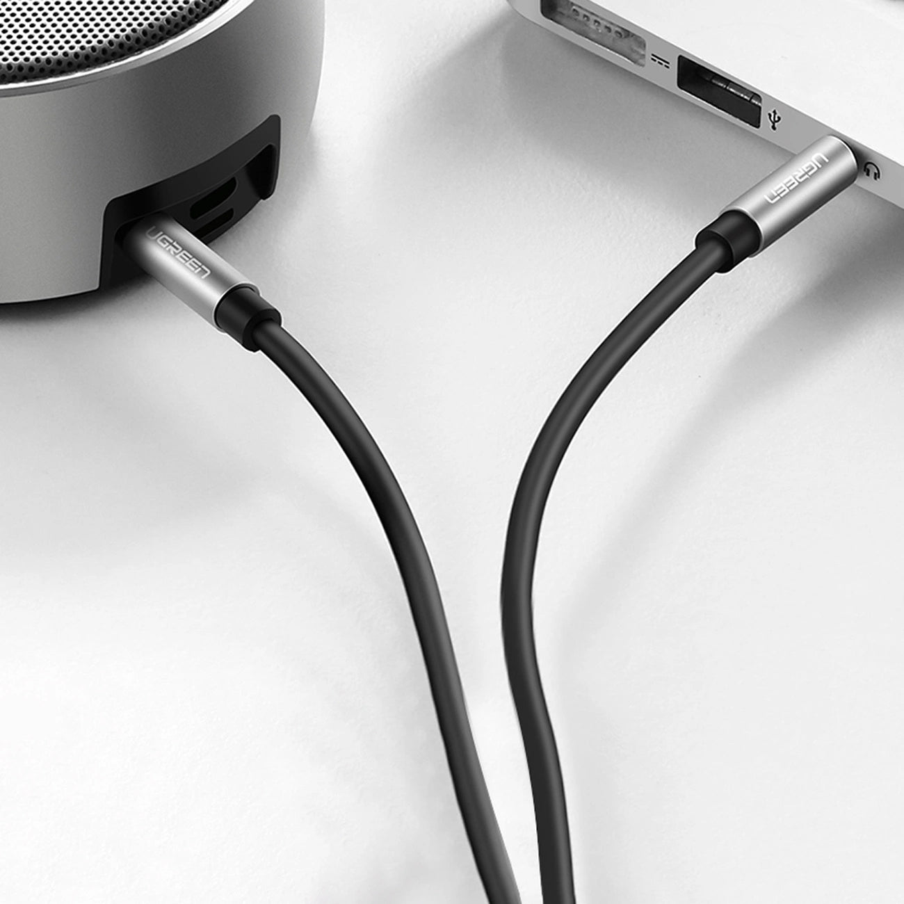 Audio kábel 3.5mm - 3.5mm UGREEN AV119, 2m, Čierny
