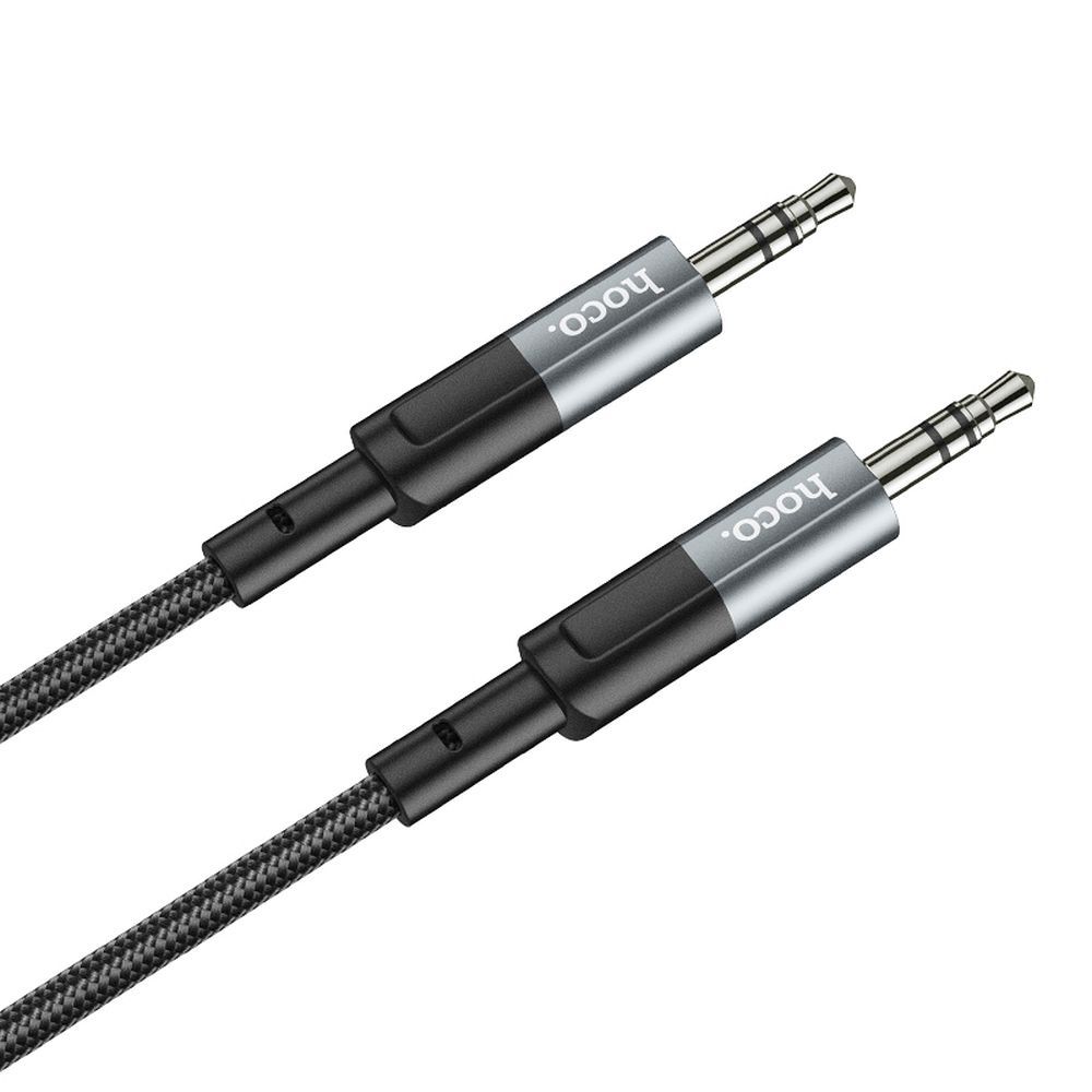 Audio kábel 3.5mm - 3.5mm HOCO UPA23, 1m, Sivý