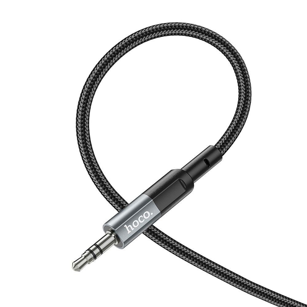 Audio kábel 3.5mm - 3.5mm HOCO UPA23, 1m, Sivý