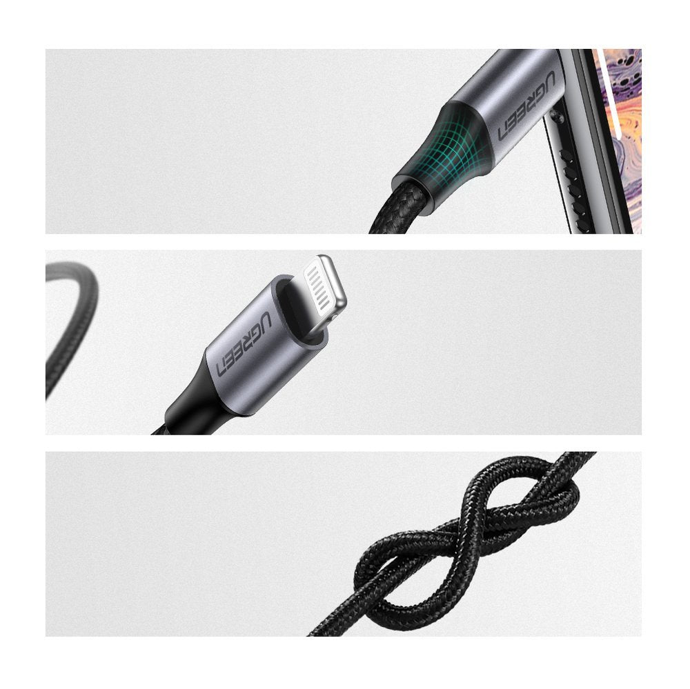 Audio kábel Lightning - 3.5mm UGREEN US315 (70509), 1m, Čierny
