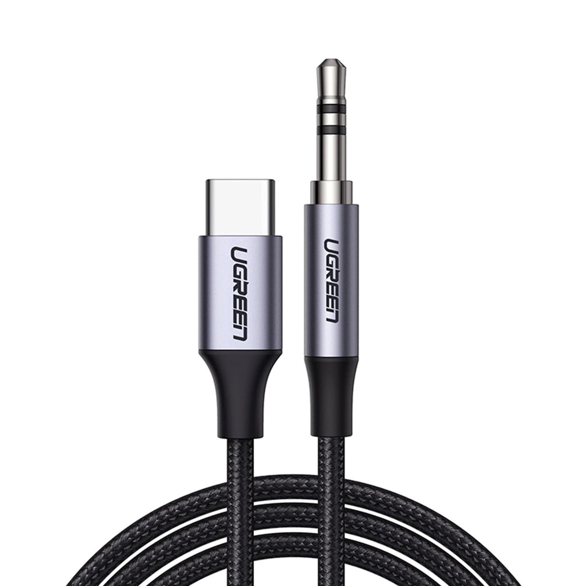 Audio kábel USB-C - 3.5mm UGREEN AV143, 1m, Sivý