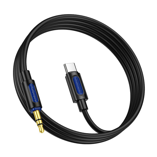 Audio kábel USB-C - 3,5 mm Borofone BL20, 1 m, čierny