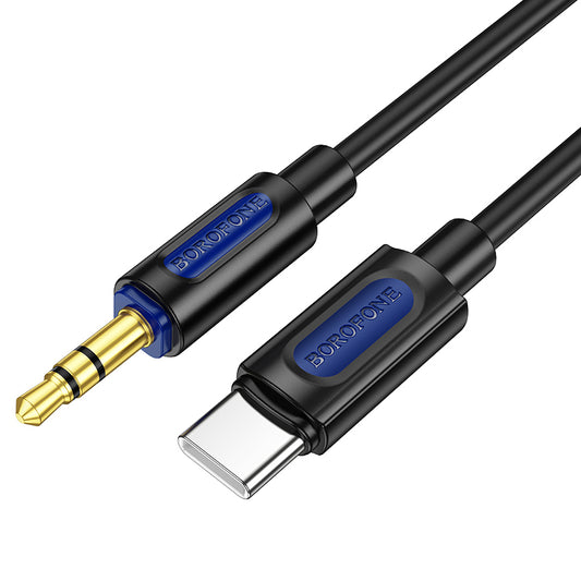 Audio kábel USB-C - 3,5 mm Borofone BL20, 1 m, čierny