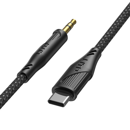 Audio kábel USB-C - 3.5mm Lito LA02, 1m, Čierny