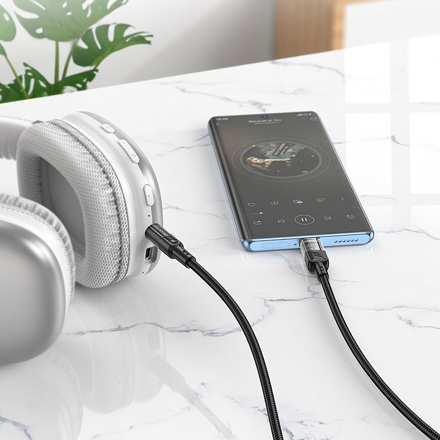 Audio kábel USB-C - 3.5mm HOCO UPA27, 1.2m, Čierny