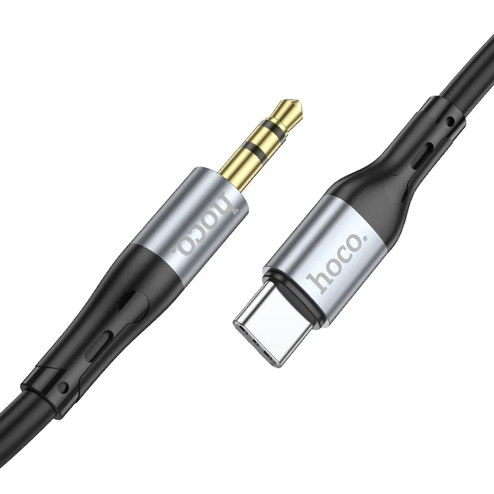 Audio kábel USB-C - 3.5mm HOCO UPA22, 1m, čierny