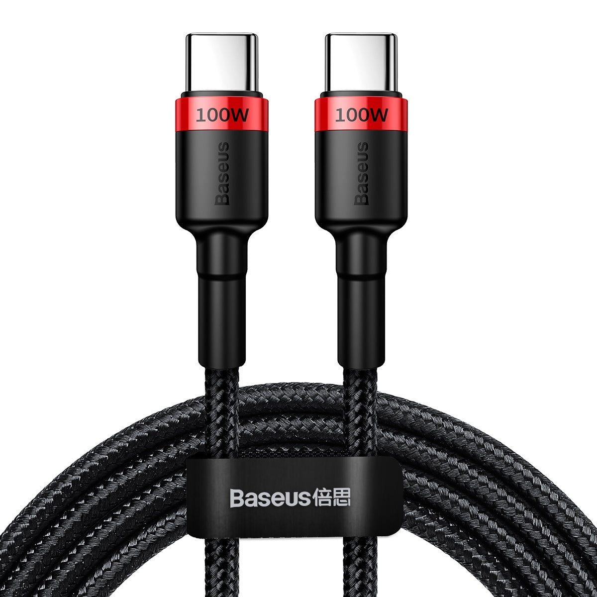 Dátový a nabíjací kábel USB-C - USB-C Baseus Cafule, 100 W, 2 m, červený CATKLF-AL91