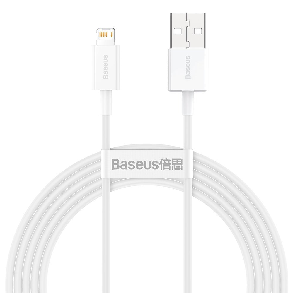 Dátový a nabíjací kábel USB-A - Lightning Baseus Superior Series, 20 W, 2 m, biely CALYS-C02