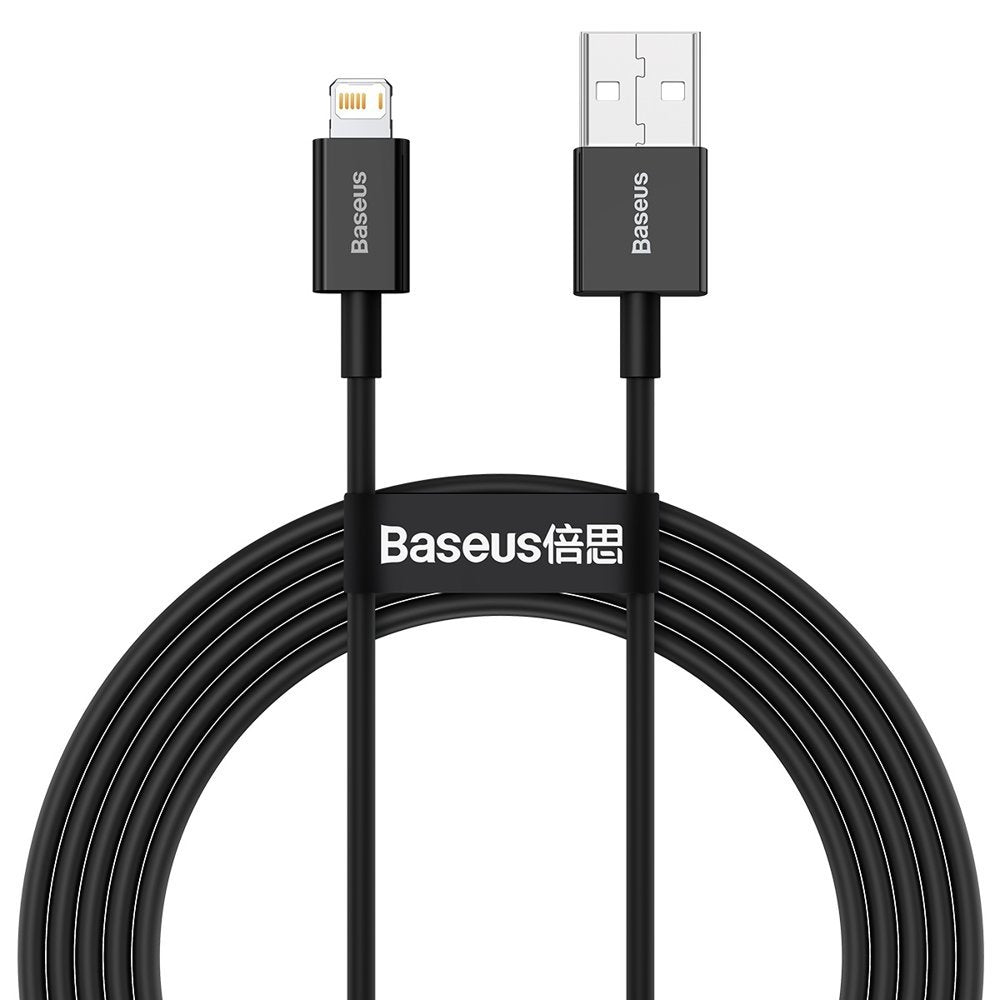 Dátový a nabíjací kábel USB-A - Lightning Baseus Superior Series, 20W, 2m, čierny CALYS-C01