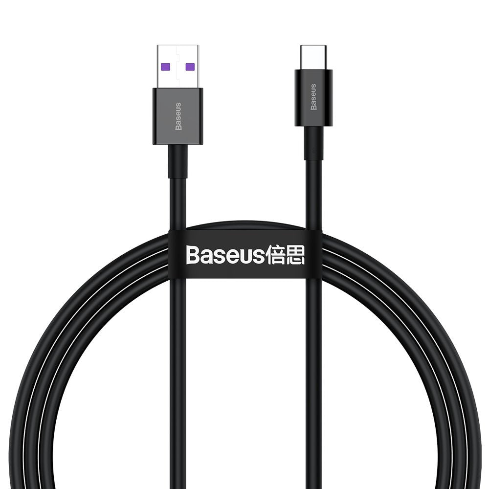Dátový a nabíjací kábel Baseus Superior Series USB-A na USB-C, 66 W, 1 m, čierny CATYS-01