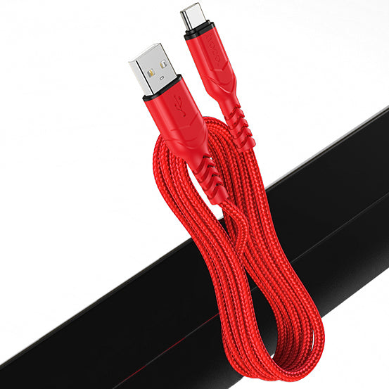 Dátový a nabíjací kábel USB-A - USB-C HOCO X59 Victory, 18W, 1m, Červený