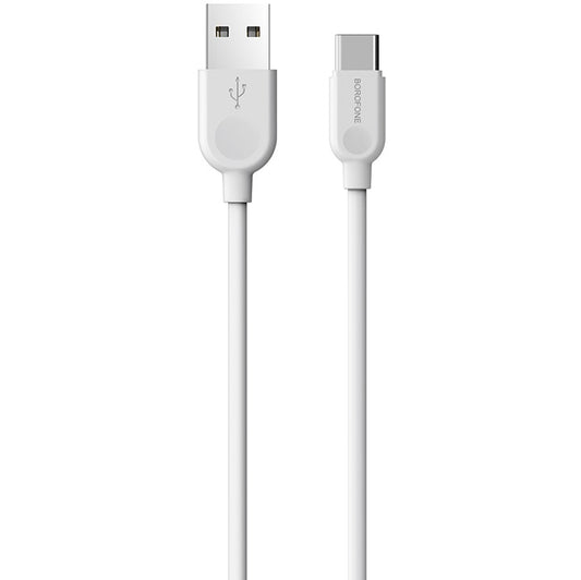 Dátový a nabíjací kábel USB-A - USB-C Borofone BX14 LinkJet, 18 W, 1 m, biely