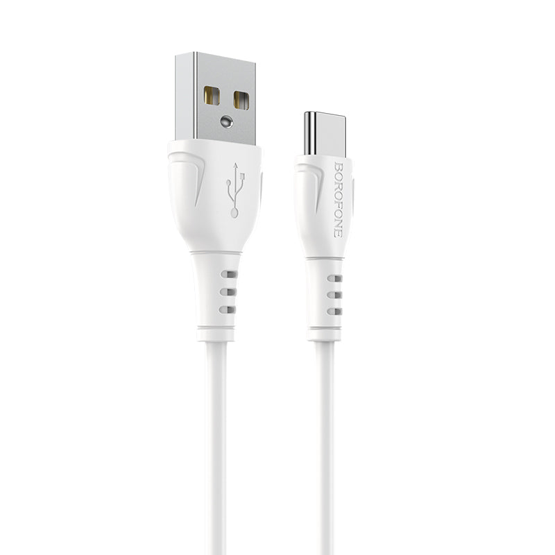 Dátový a nabíjací kábel USB-A - USB-C Borofone BX51 Triumph, 20W, 1m, Biela