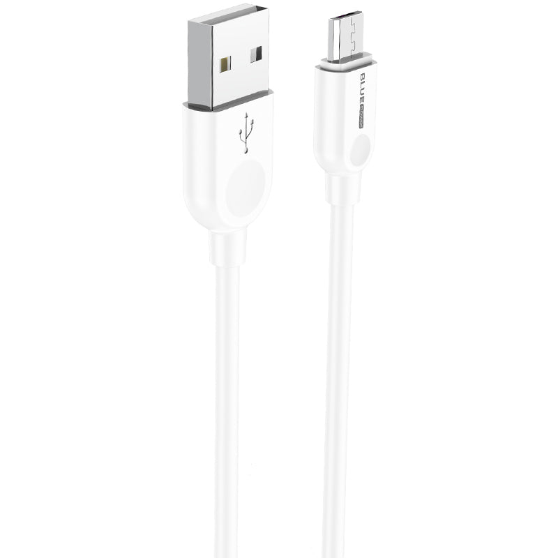 Dátový a nabíjací kábel USB-A - microUSB BLUE Power BM2BX14 LinkJet, 18W, 2m, biely