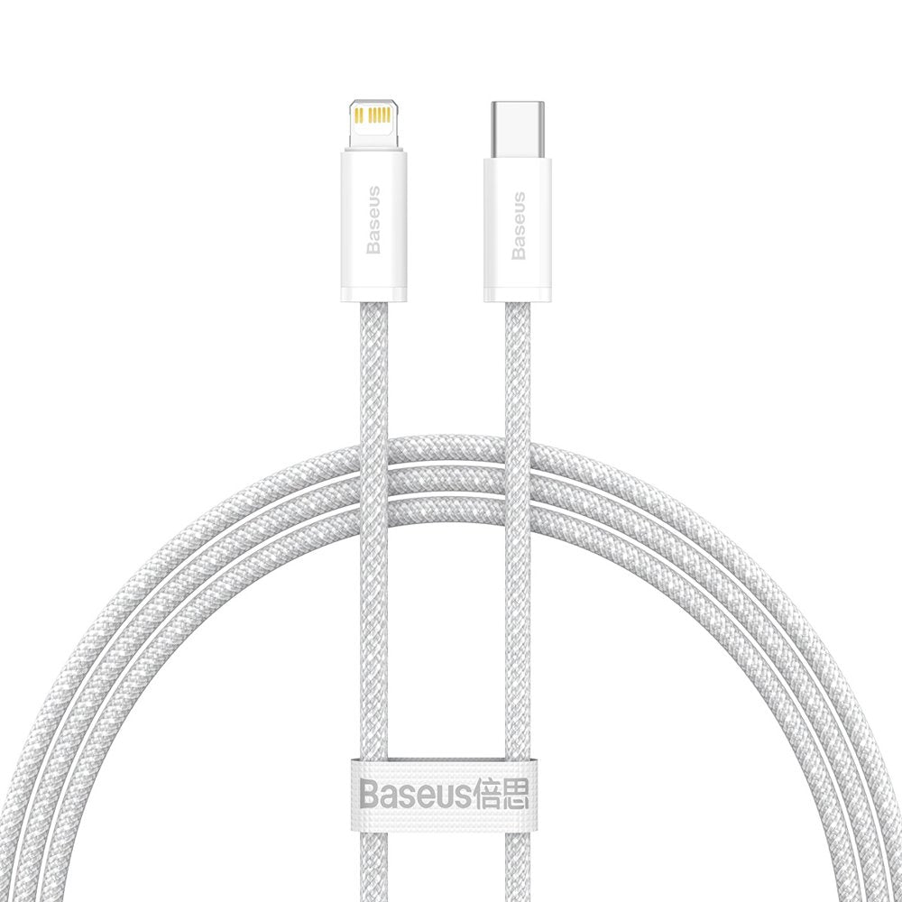 Dátový a nabíjací kábel USB-C - Lightning Baseus Dynamic Fast Charging, 20 W, 2 m, biely CALD000102