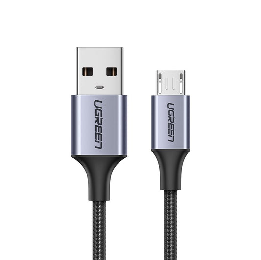 Dátový a nabíjací kábel USB-A - microUSB UGREEN US290, 18W, 1.5m, čierny