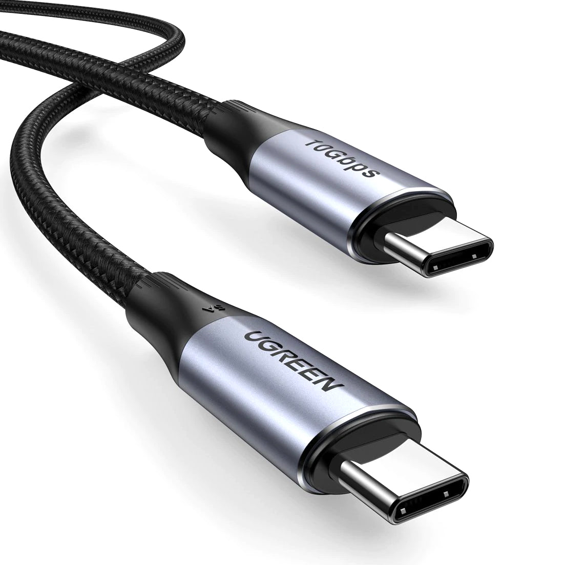 Dátový a nabíjací kábel USB-C - USB-C UGREEN US355, 100W, 1m, čierny