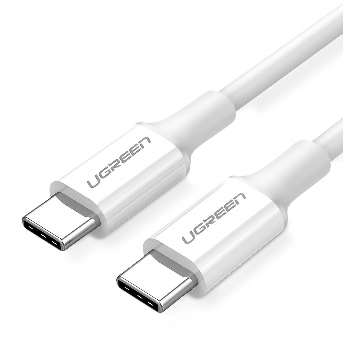 Dátový a nabíjací kábel USB-C - USB-C UGREEN US264, 60 W, 2 m, biely