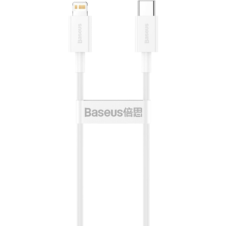 Dátový a nabíjací kábel USB-C - Lightning Baseus Superior Series, 20W, 0.25m, Biely CATLYS-02