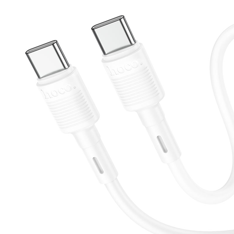 Dátový a nabíjací kábel USB-C - USB-C HOCO X83 Victory, 60W, 1m, Biela