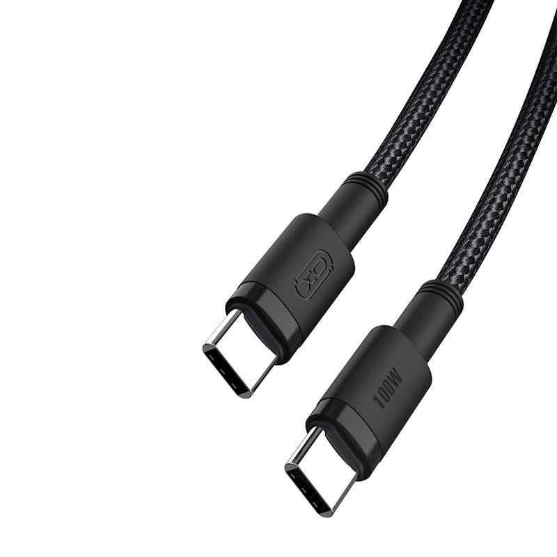 Dátový a nabíjací kábel USB-C - USB-C XO Design NB-Q199, 100W, 1.5m, Čierny