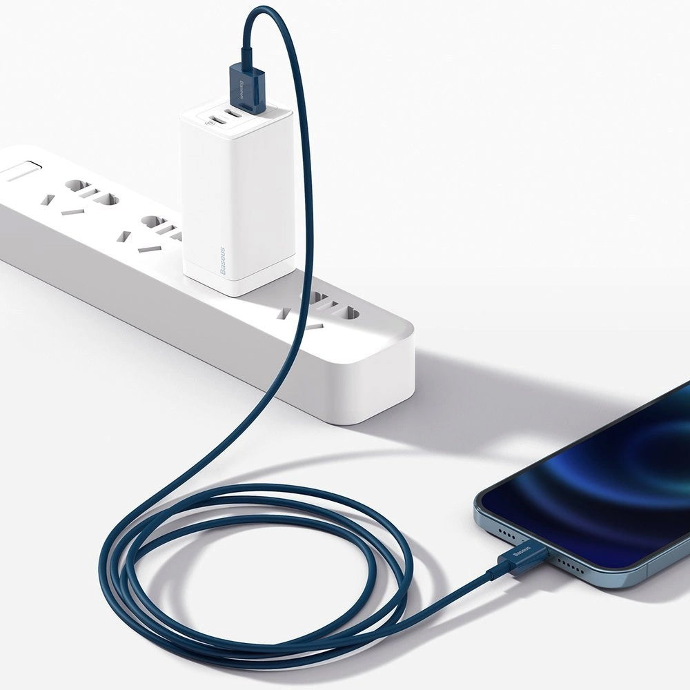Dátový a nabíjací kábel USB-A - Lightning Baseus Superior Series, 20 W, 1 m, modrý CALYS-A03