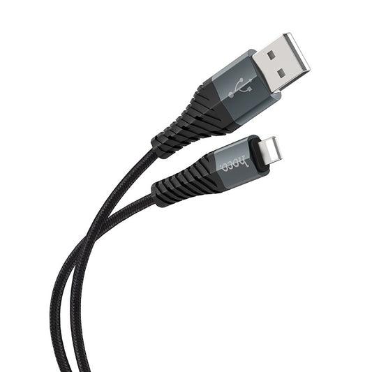 Dátový a nabíjací kábel USB-A - Lightning HOCO X38 Cool, 18 W, 1 m, čierny