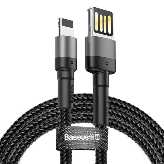 Dátový a nabíjací kábel USB-A - Lightning Baseus Cafule, 18 W, 2 m, sivý CALKLF-HG1
