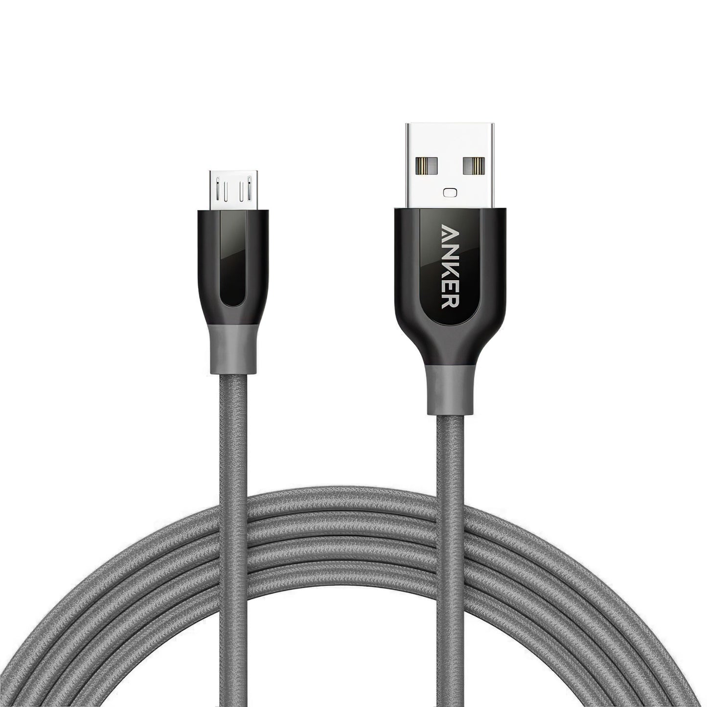 Dátový a nabíjací kábel USB-A - microUSB Anker PowerLine+, 18W, 1.8m, Sivý A8143HA1
