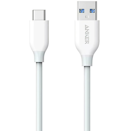 Dátový a nabíjací kábel Anker PowerLine z USB-A na USB-C, 18 W, 0,9 m, biely A8163021