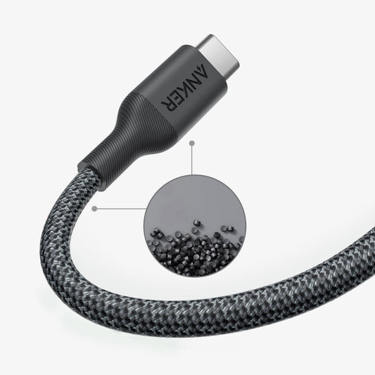 Dátový a nabíjací kábel USB-C - USB-C Anker 544, 140 W, 1,8 m, čierny A80F6H11