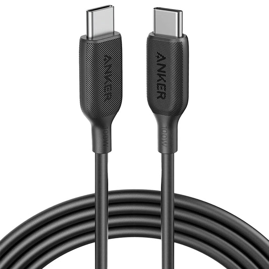 Dátový a nabíjací kábel USB-C - USB-C Anker 543, 100 W, 1,8 m, čierny A80E2G11