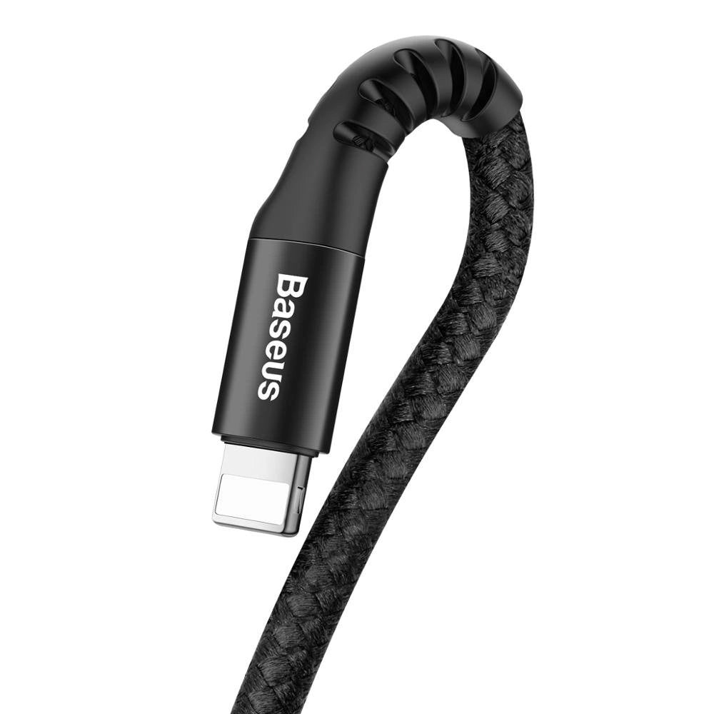 Data and Charging Cable USB-A - Lightning Baseus Fish Eye Spring, 18W, 1m, Black CALSR-01 CALSR-01