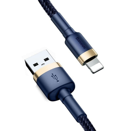 Dátový a nabíjací kábel USB-A - Lightning Baseus Cafule, 18W, 2m, Námornícka modrá CALKLF-CV3